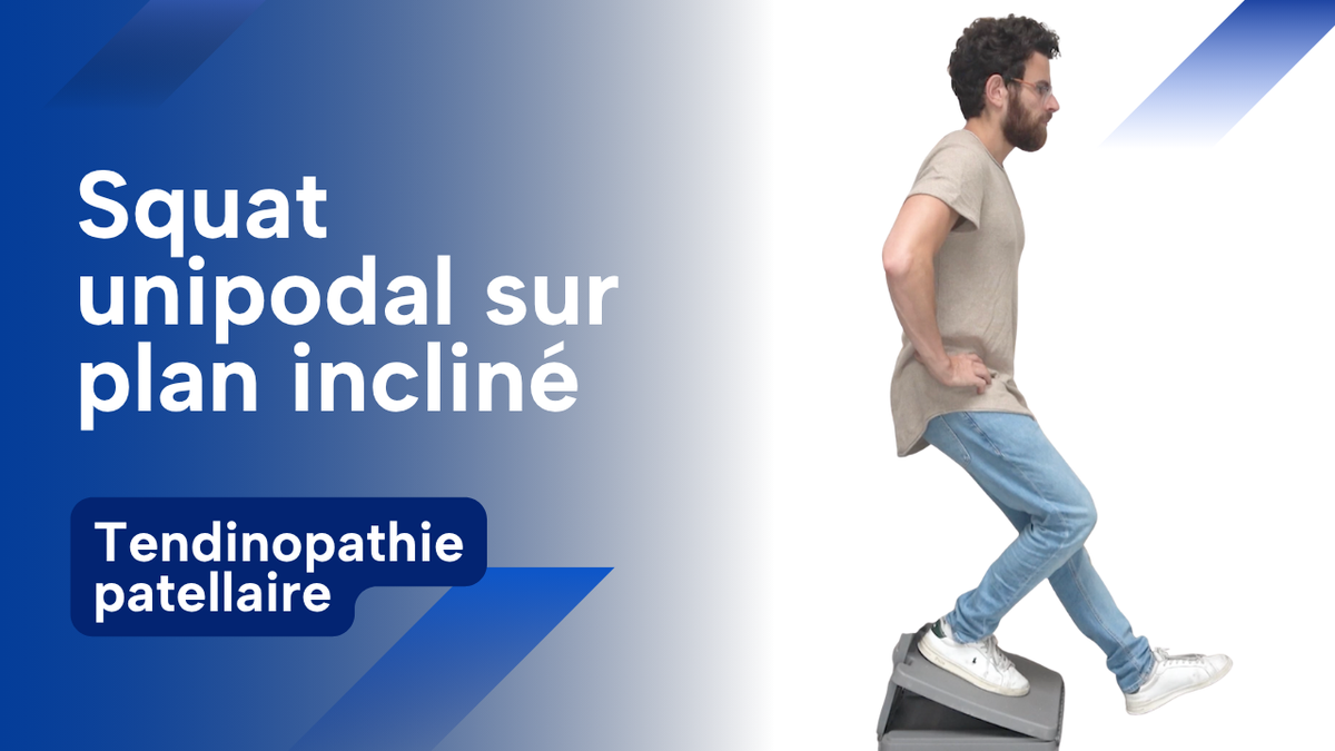 Squat unipodal sur plan incliné