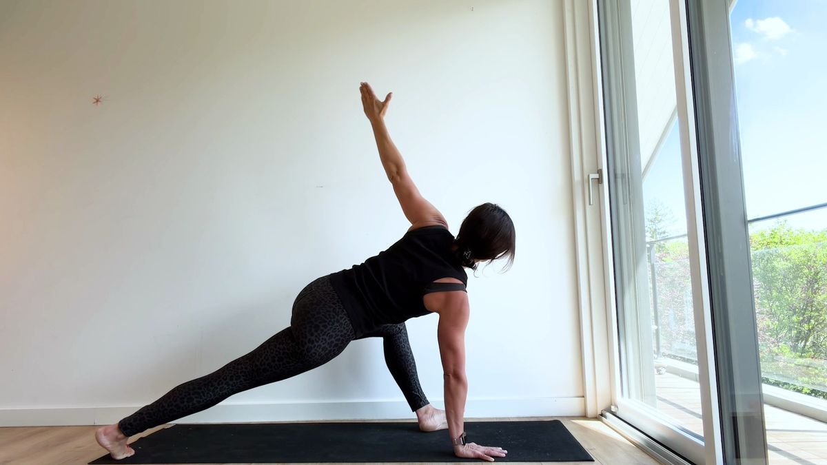 Angle latéral avec twist (« Parivrtta Parsvakonasana »)