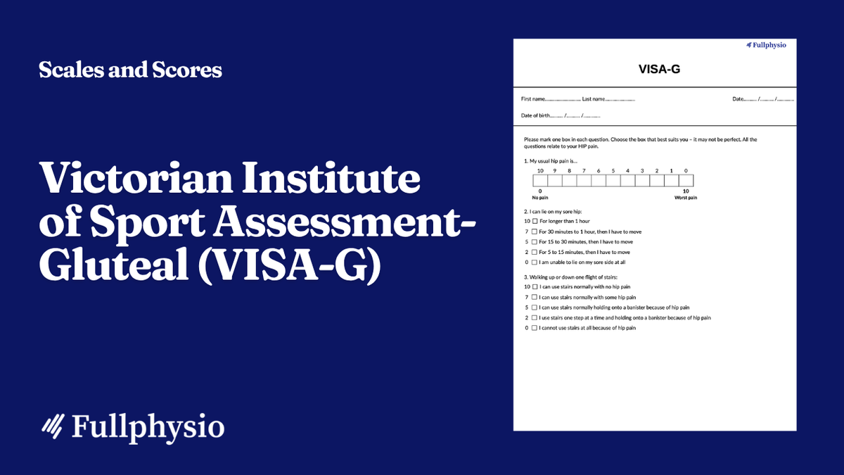 [1191] - Victorian Institute of Sport Assessment-Gluteal (VISA-G)