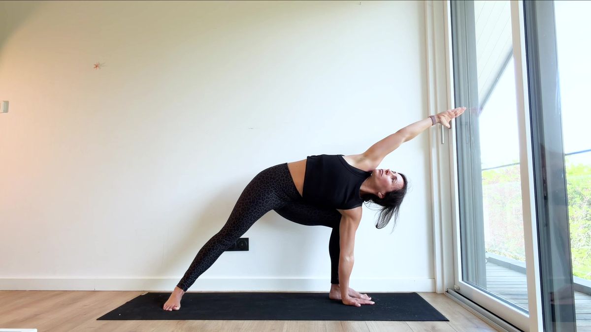 Posture de l'angle latéral (« Utthita Parsvakonasana »)