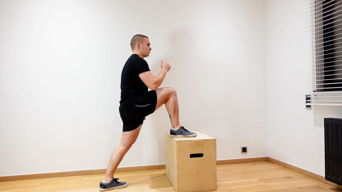 Step up sur box avec montée de genou