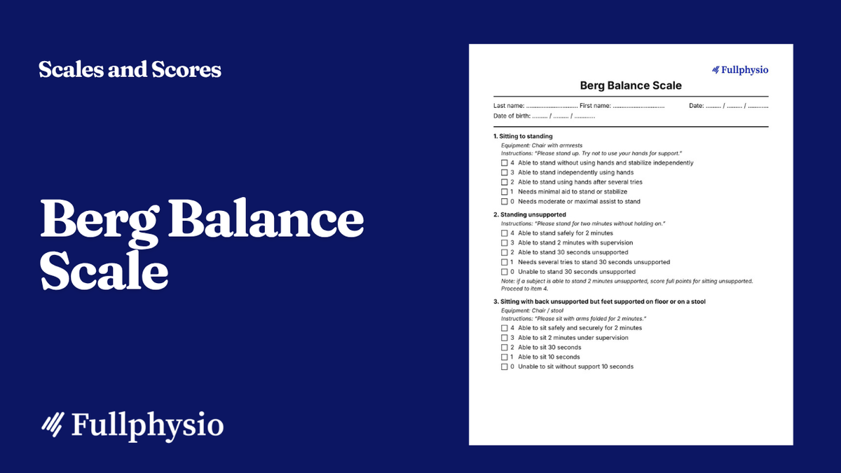 Berg Balance Scale