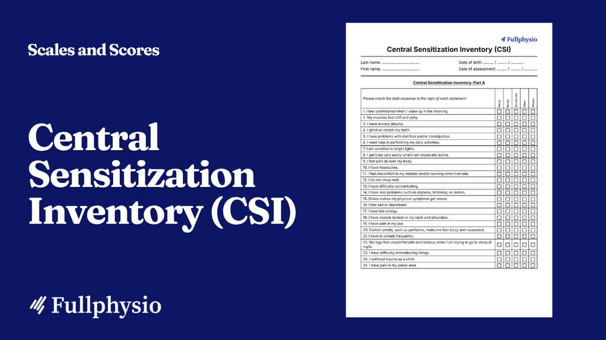Central Sensitization Inventory (CSI)