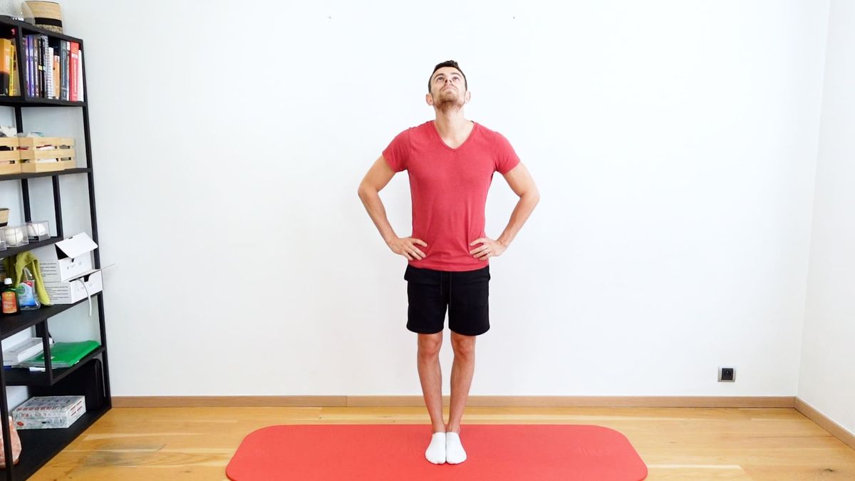 Proprioception With Feet Together & Head Movement (Flexion / Extension)