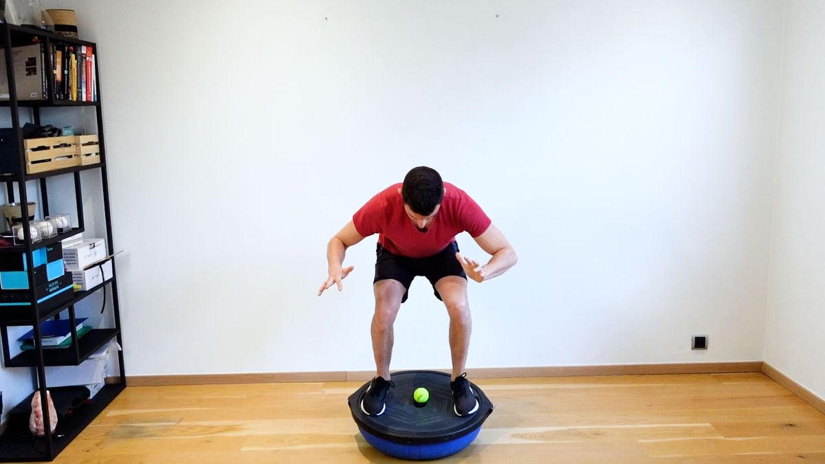 Stabilité sur Bosu avec feedback de la balle