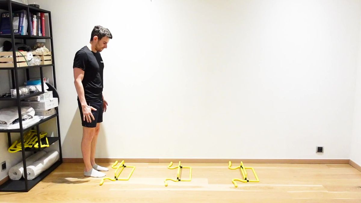 Rapid Plyometric Jumps With Hurdles