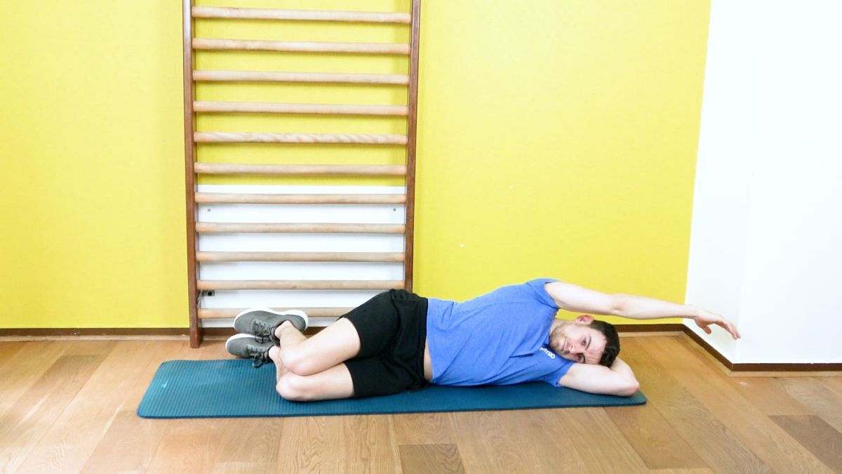 Flexion d'épaule en couché latéral