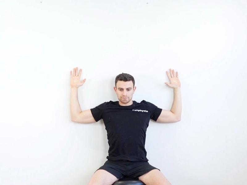 Active Shoulder Abduction Mobilization Against Wall, view 1