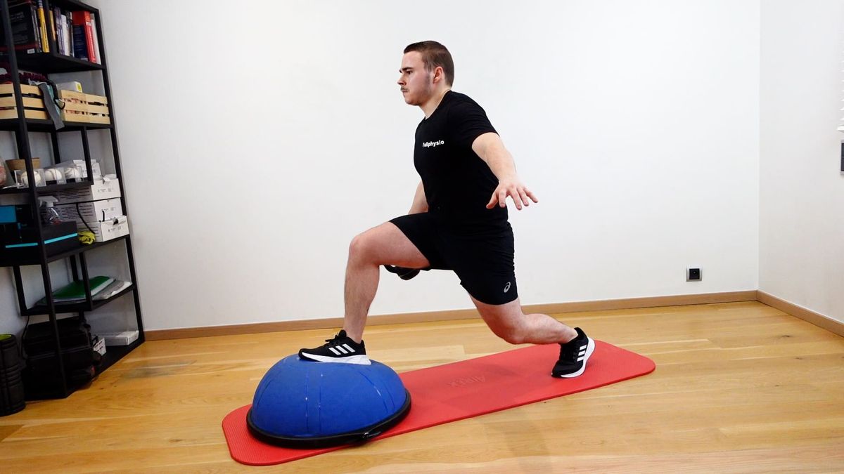 Lunge Stability on Bosu With Destabilization