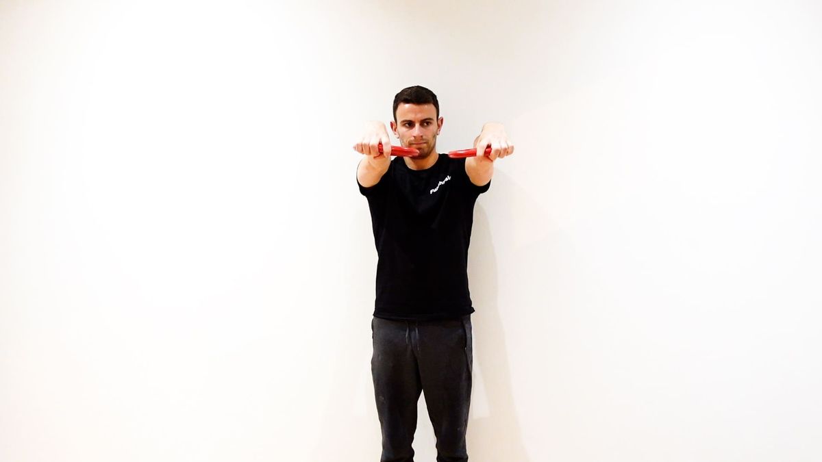 Shoulder Flexor Strengthening With Wrist Extension and Weight Plates