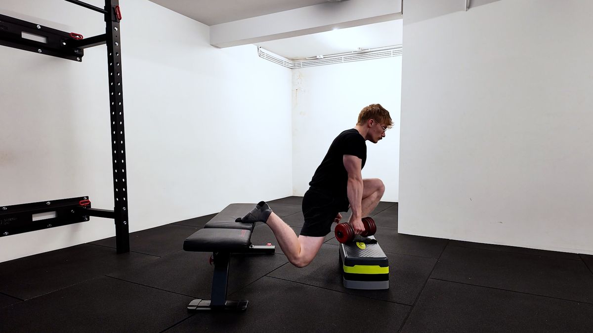 Deficit Bulgarian Split Squat With Weight
