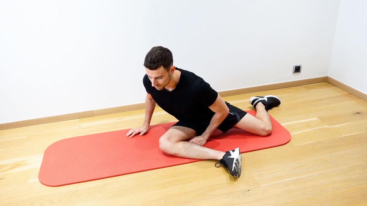 Hip Abductor Stretching Seated on the Floor