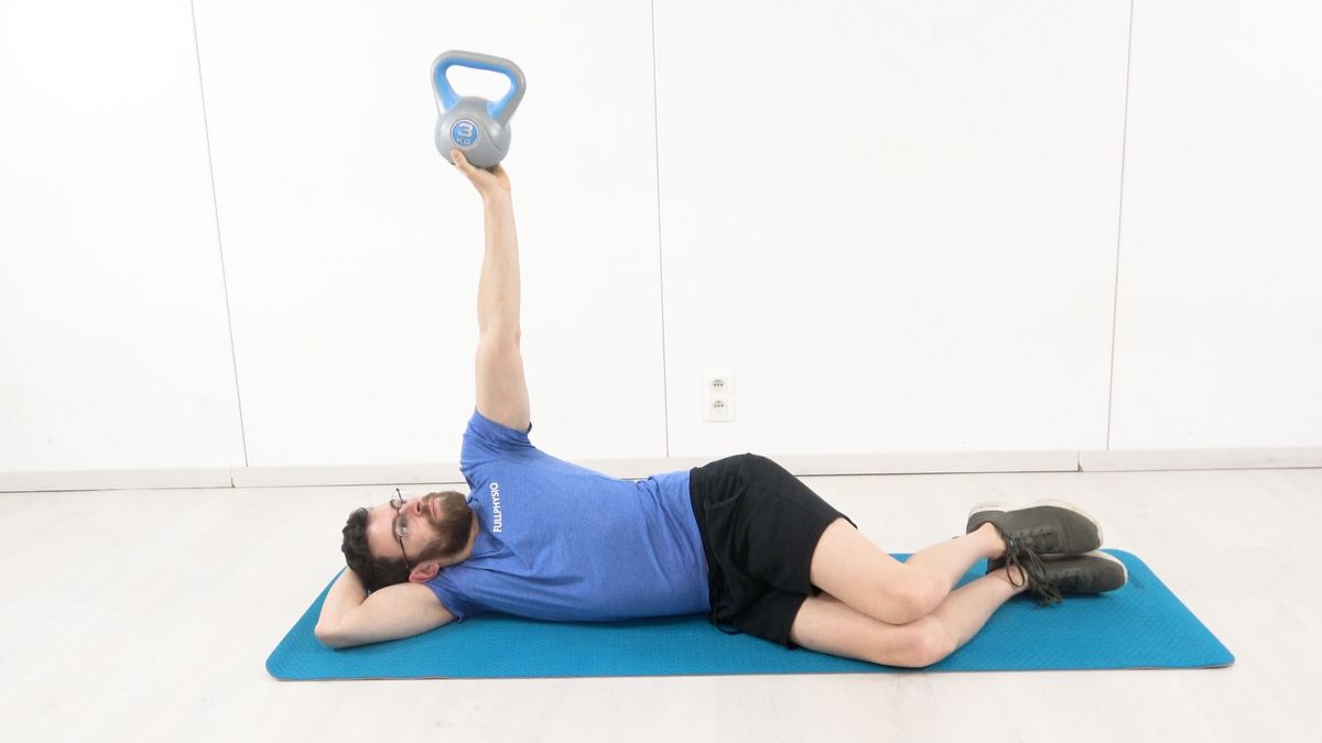 Arm Support With Weight in Lying Position