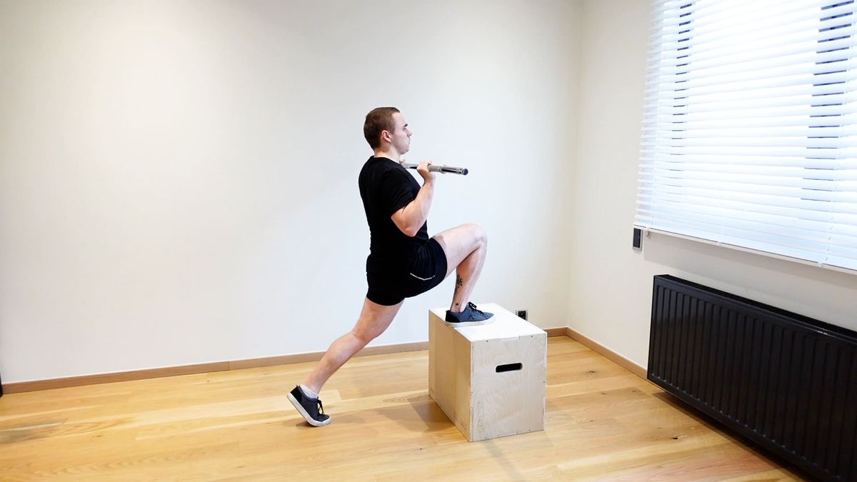Dynamic Eccentric Hamstring Strengthening With Stick and Box