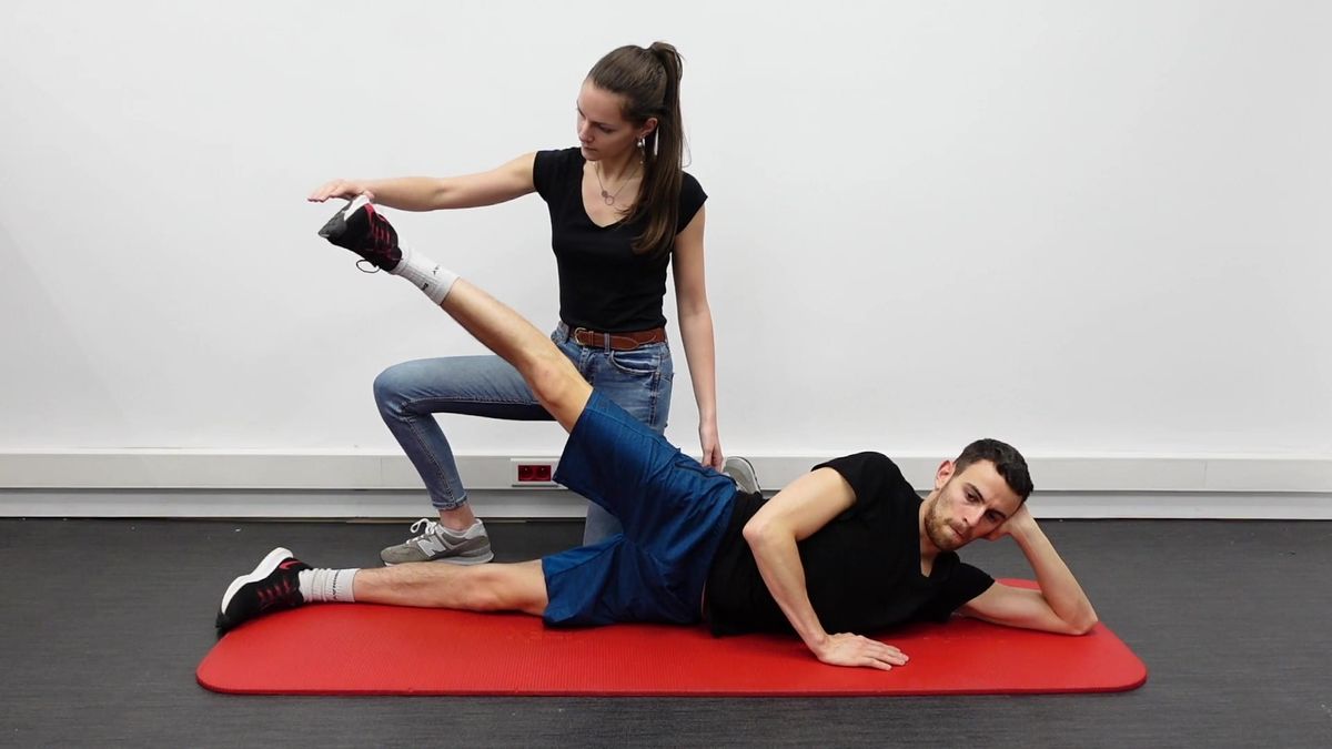 Side-Lying Hip Abduction Strengthening With Target