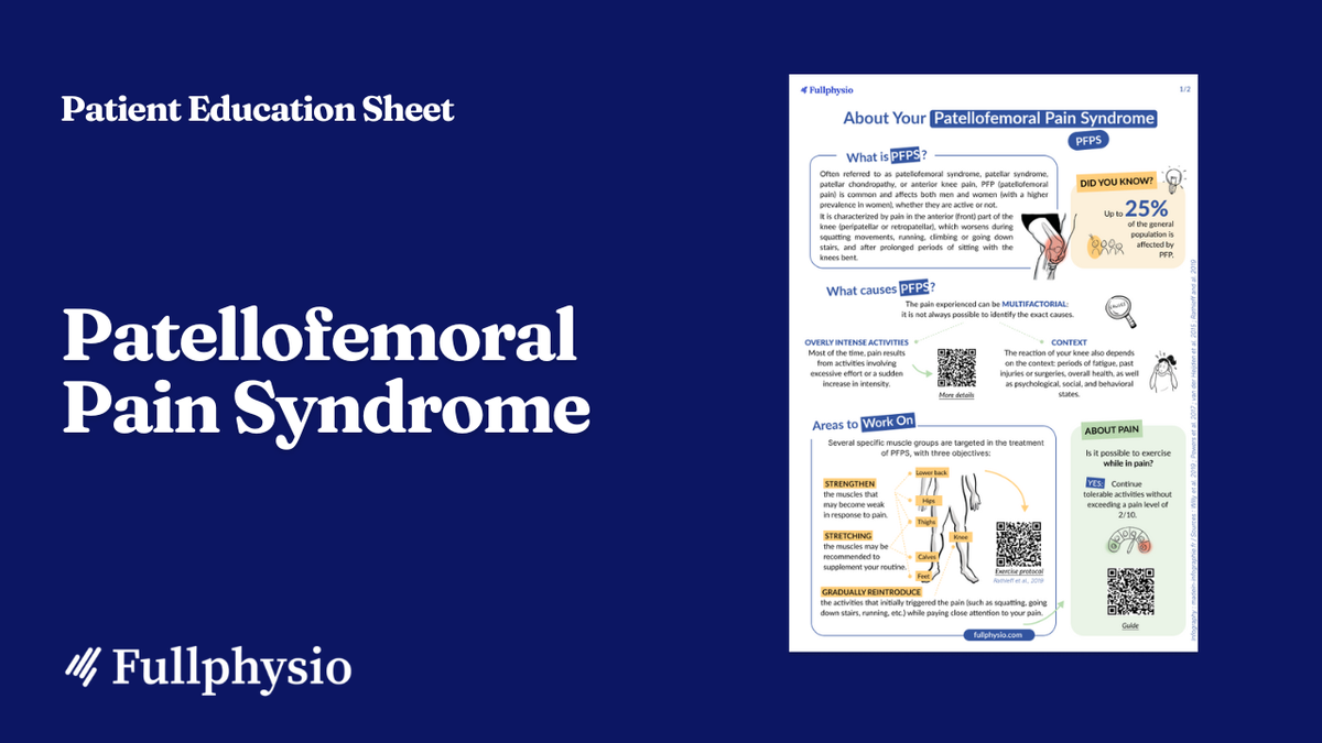 Patient Education – Patellofemoral Pain Syndrome
