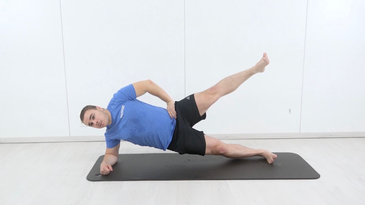 Gainage latéral avec abduction de hanche