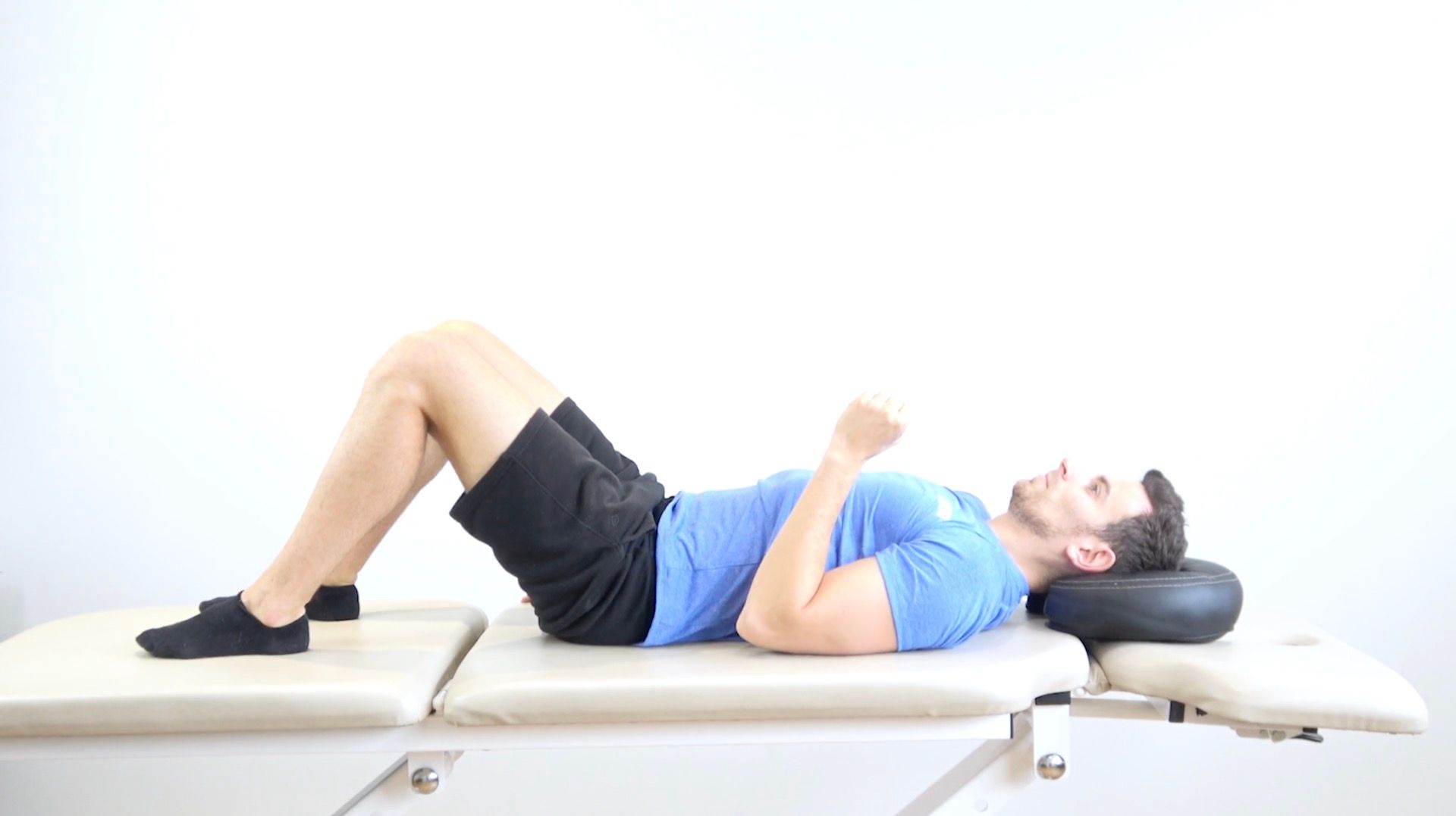 Active Shoulder Flexion in Supine Position, view 1