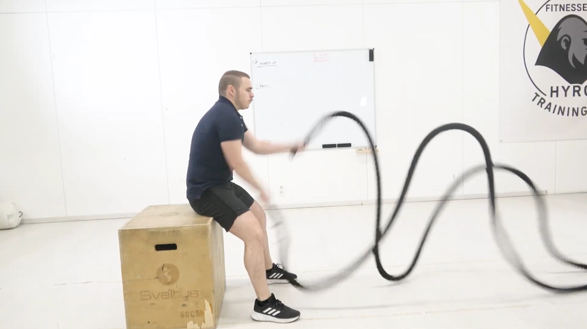 Battle Rope en position assise