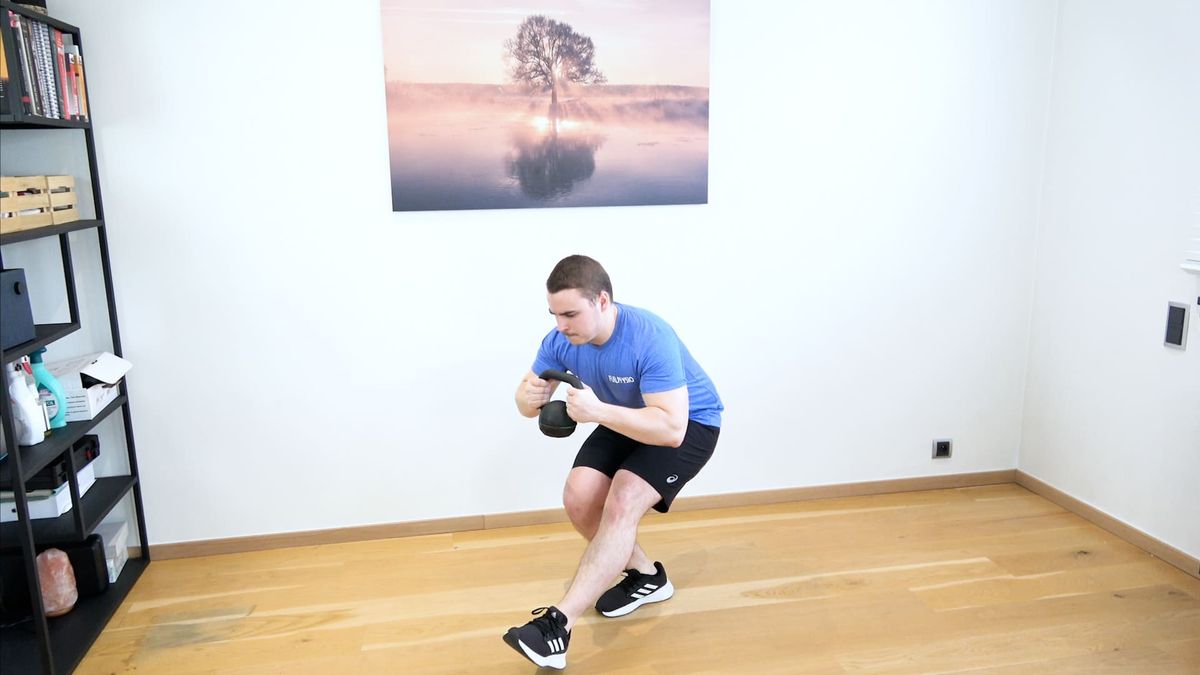 Squat unipodal avec charge