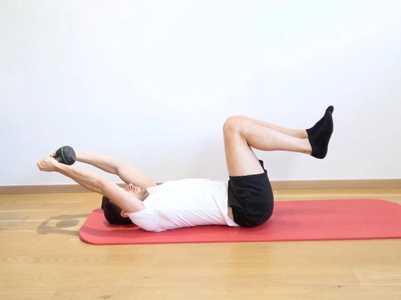 Abdominal Strengthening With Kettlebell, view 1