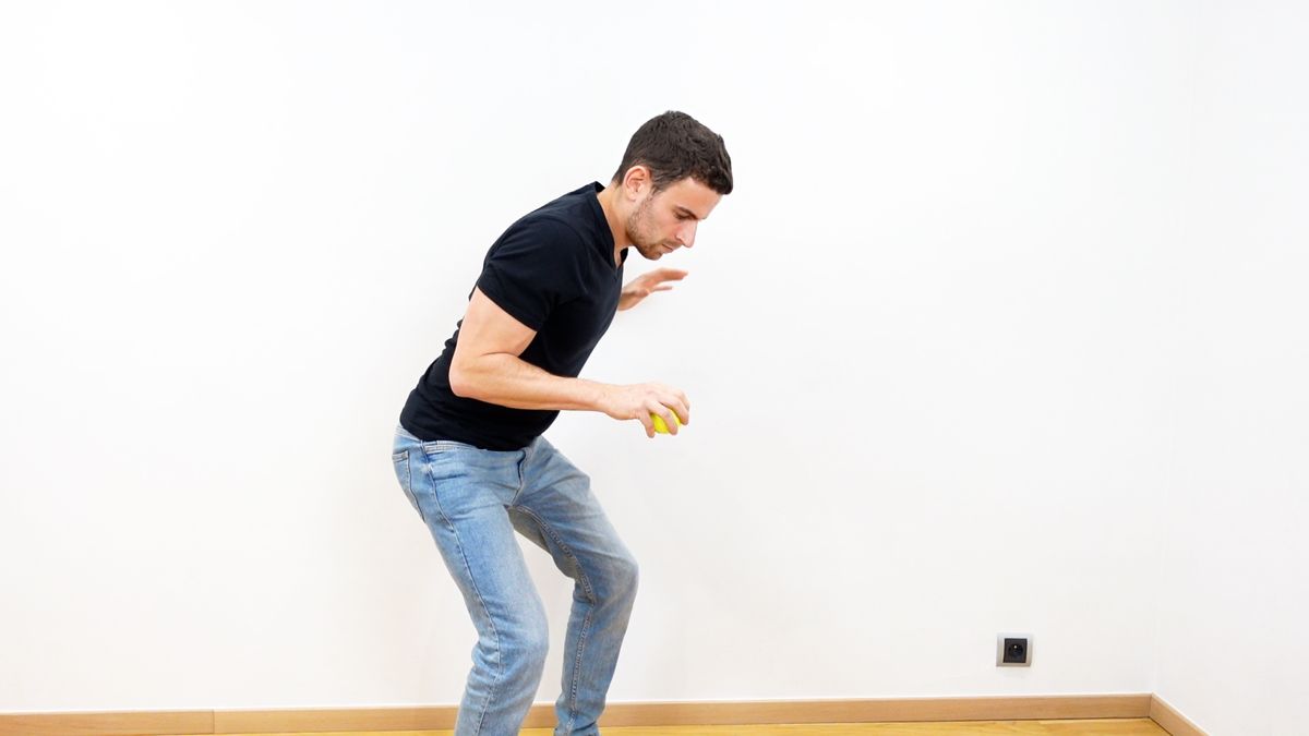 Travail de stabilité avec réception de balle