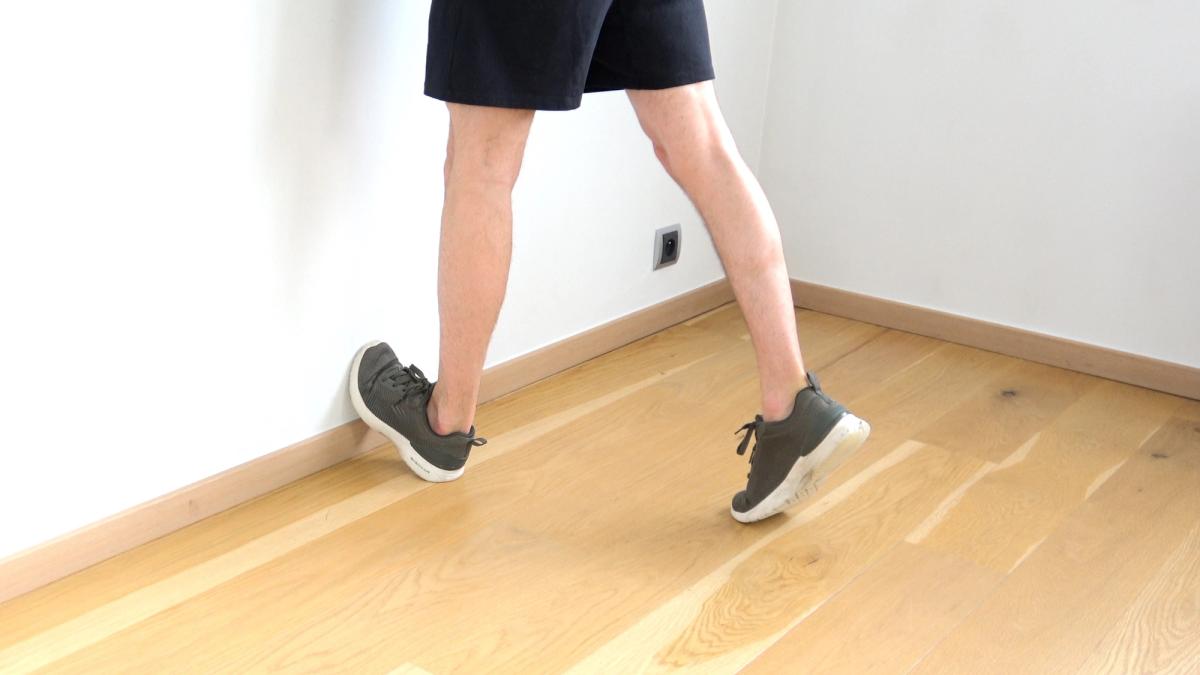 Calf Stretch With Toes Against Wall
