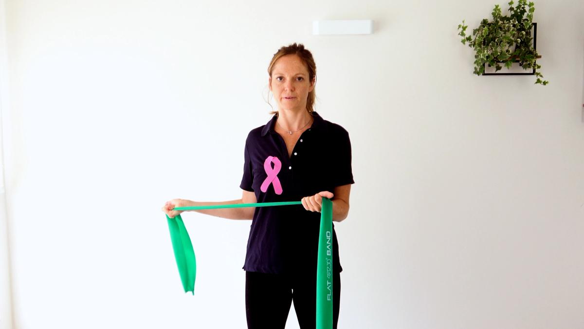 Unilateral Penguin With Resistance Band