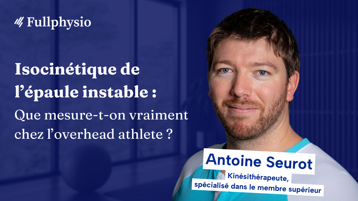 Isocinétique de l'épaule instable : Que mesure-t-on vraiment chez l'overhead athlete ?