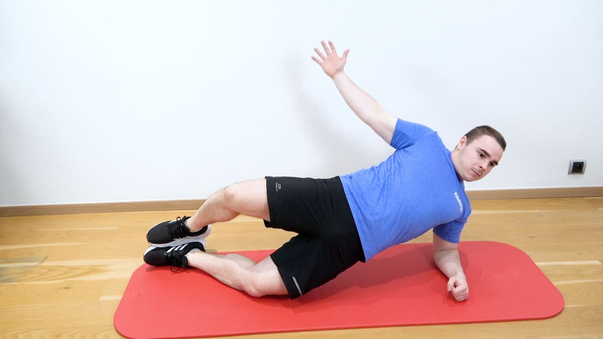 Bent-Knee Side Plank With Hip Abduction