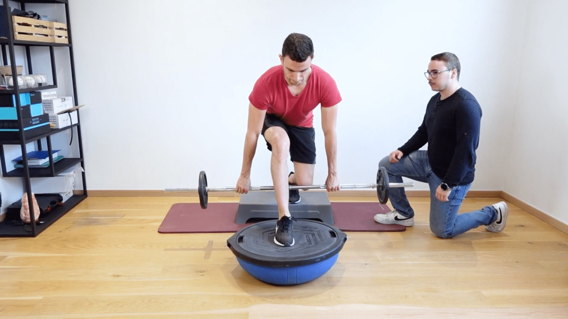Lunge Stability on Bosu With Varying Weight Constraints, view 1