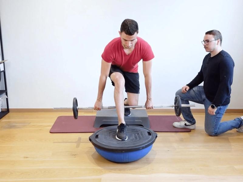 Lunge Stability on Bosu With Varying Weight Constraints, view 1