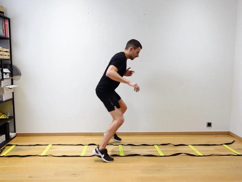 Internal / External Support Exercise With Ladder, view 2