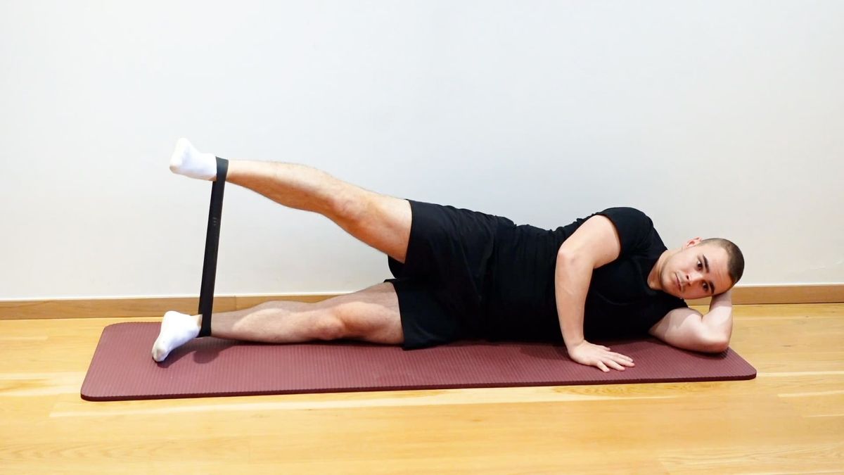 Hip Abduction Strengthening With Elastic Band