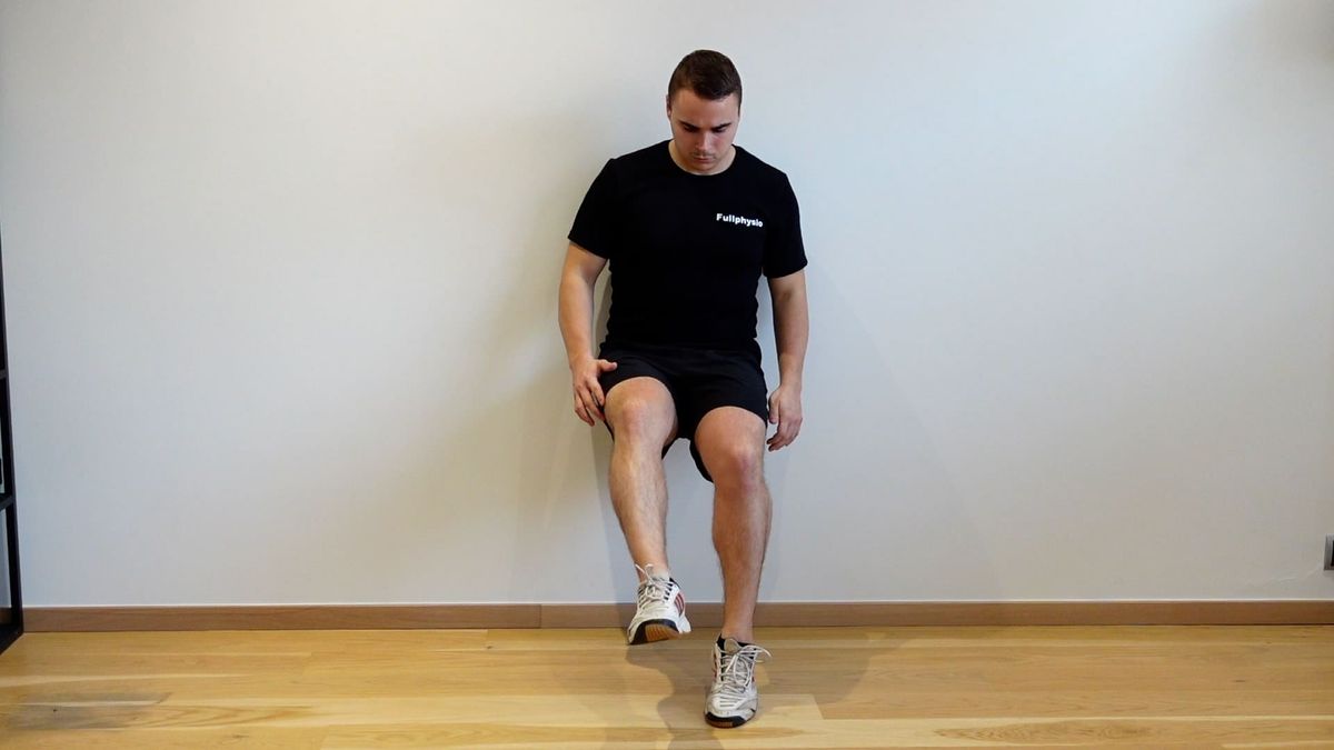 Isometric Soleus Strengthening in a Wall Sit