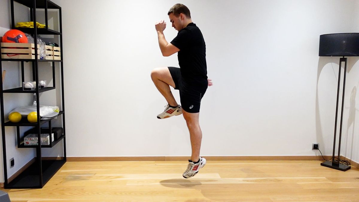 Alternating Single-Leg Jumps in Place