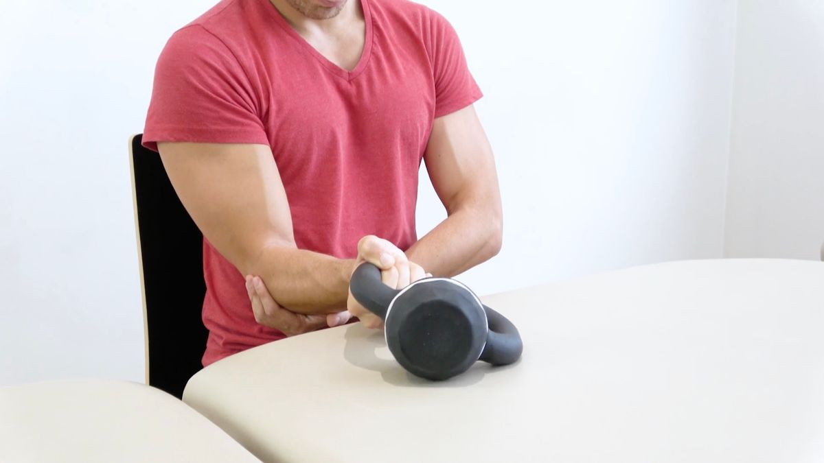 Renforcement pronosupination avec kettlebell