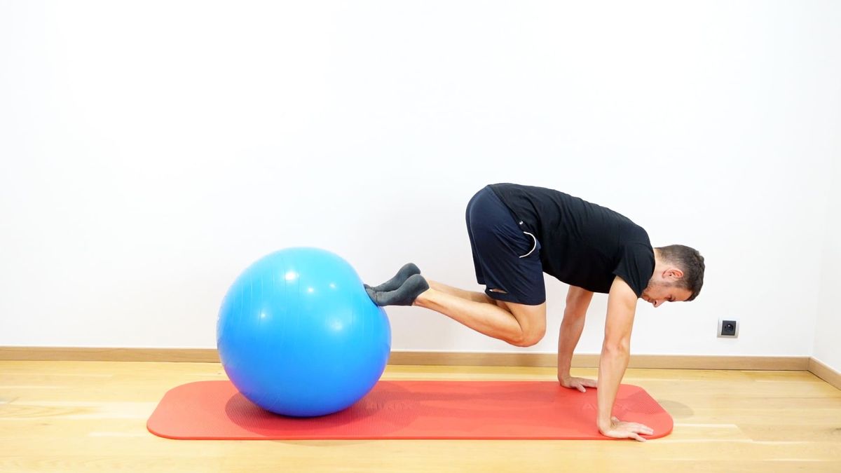 Ramené de genoux sur SwissBall