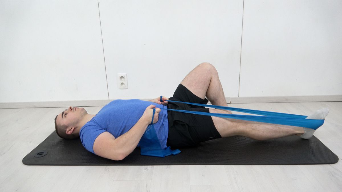 Active Leg Extension With Elastic Band