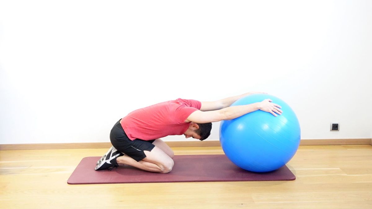 Shoulder Flexion Mobilization With Swiss Ball