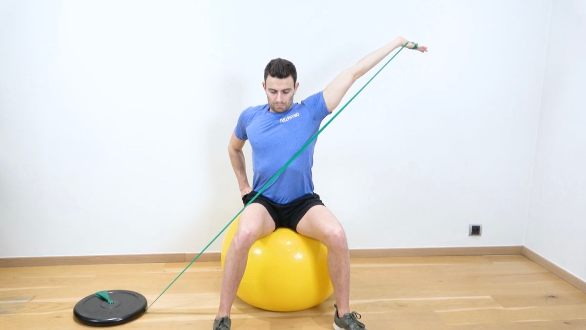 Renforcement PNF D2 flexion avec élastique