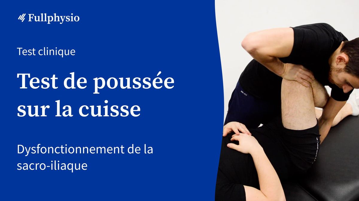 Test de poussée sur la cuisse
