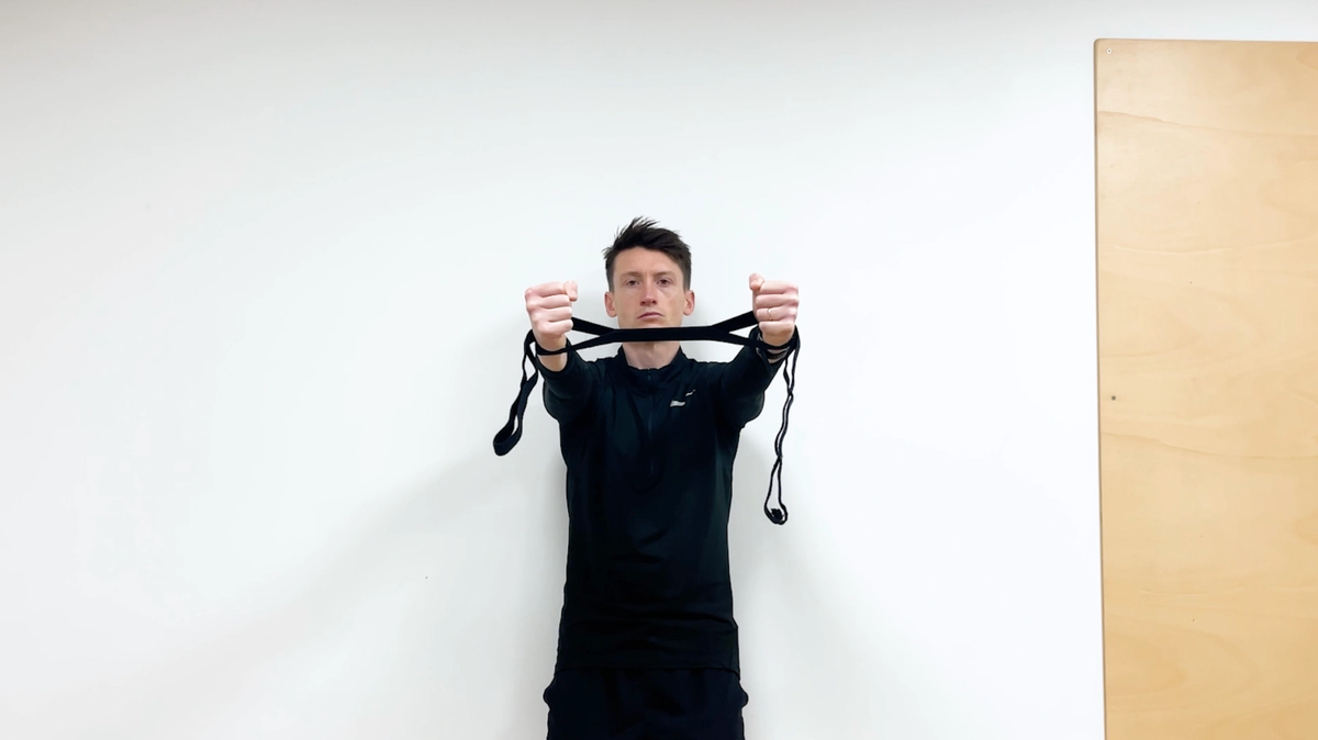 Front Raise and External Rotation With Resistance Band