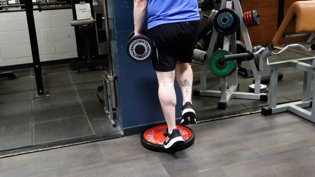 Single-Leg Standing Heel Raises and Dorsiflexion With Weight