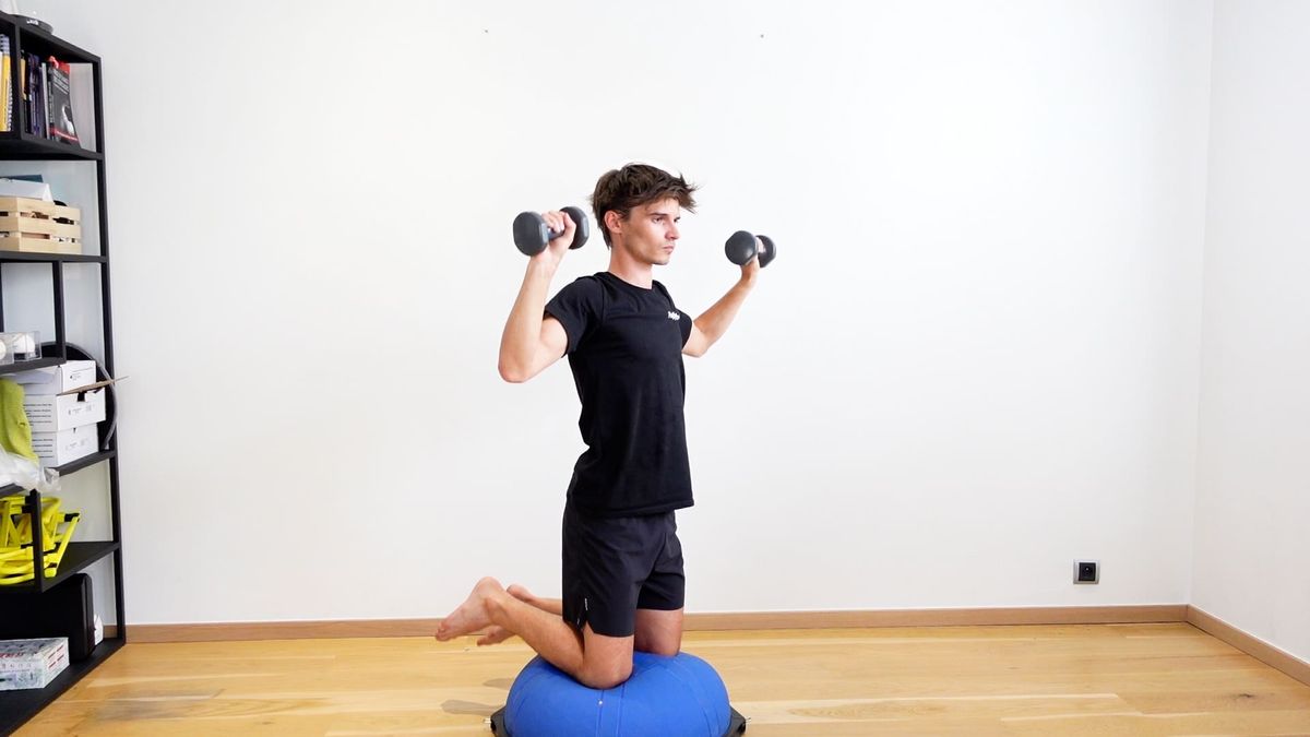 Bosu Stability With Military Press