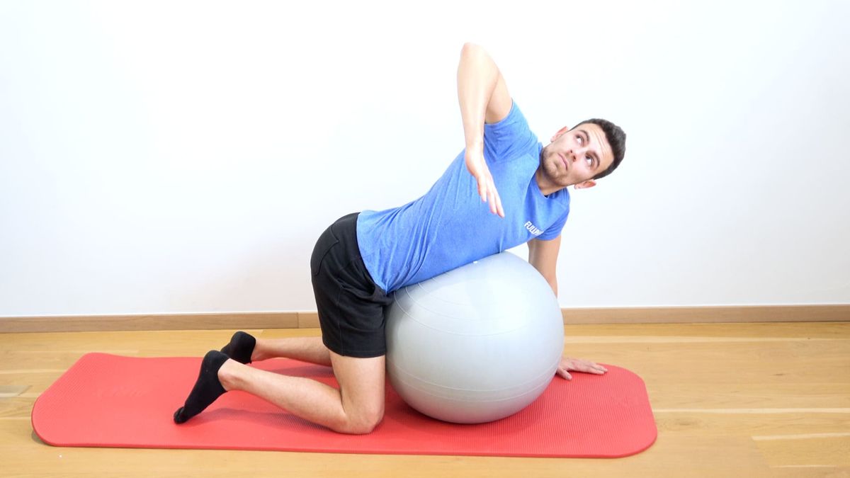 Chest Rotation on Swiss Ball