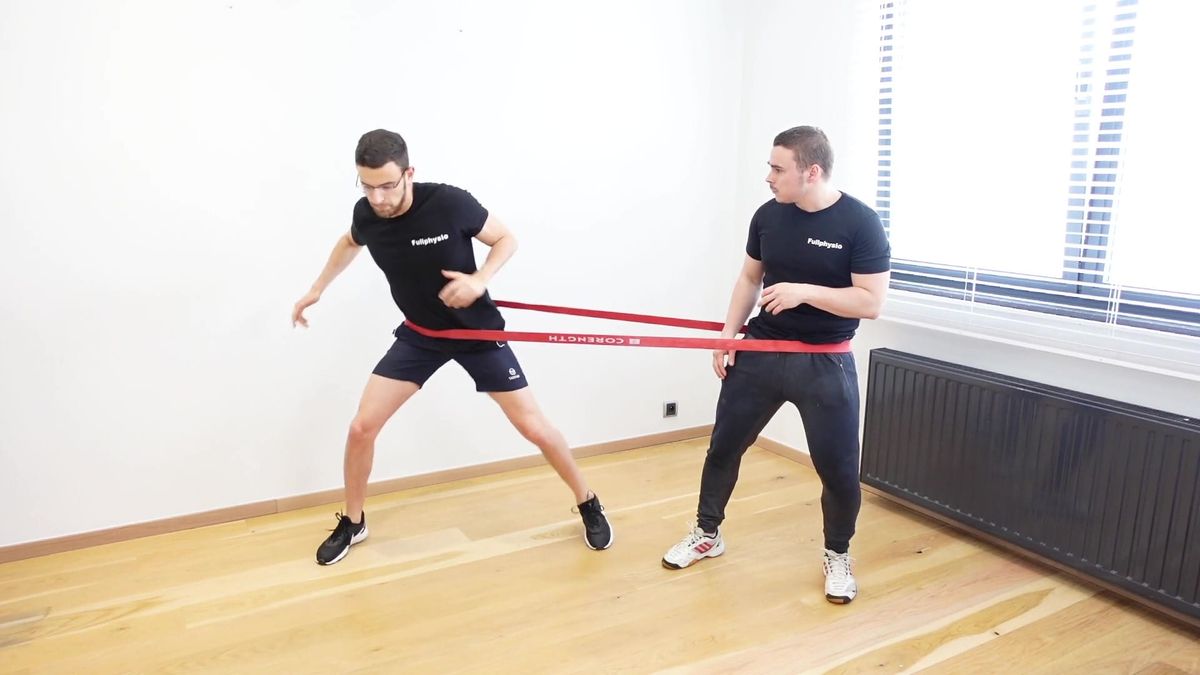 Exercice d'appui latéral résisté