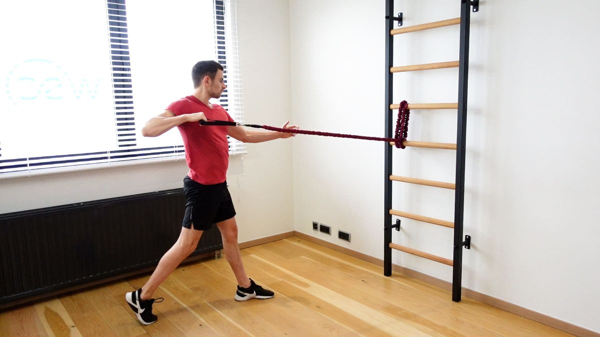 Single Arm Horizontal Row & Lunge
