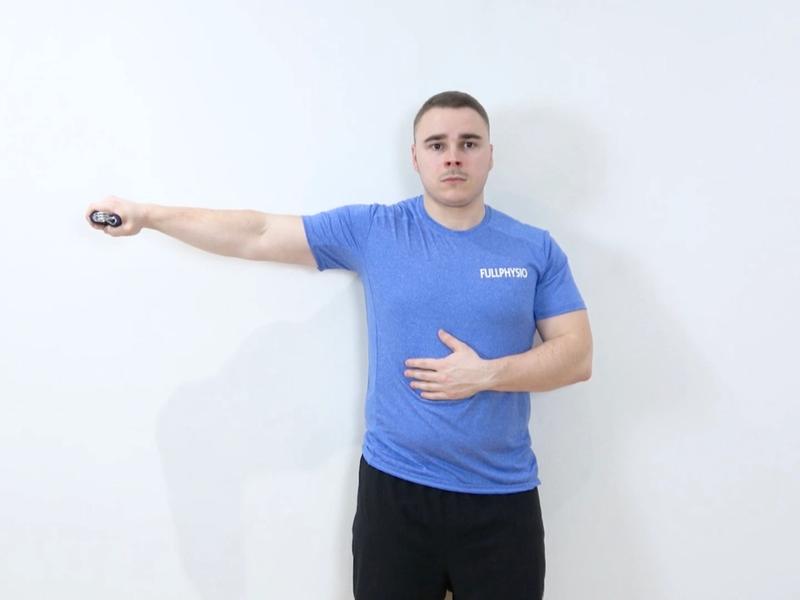 Isometric 90° ABD Strengthening With Grip, view 2