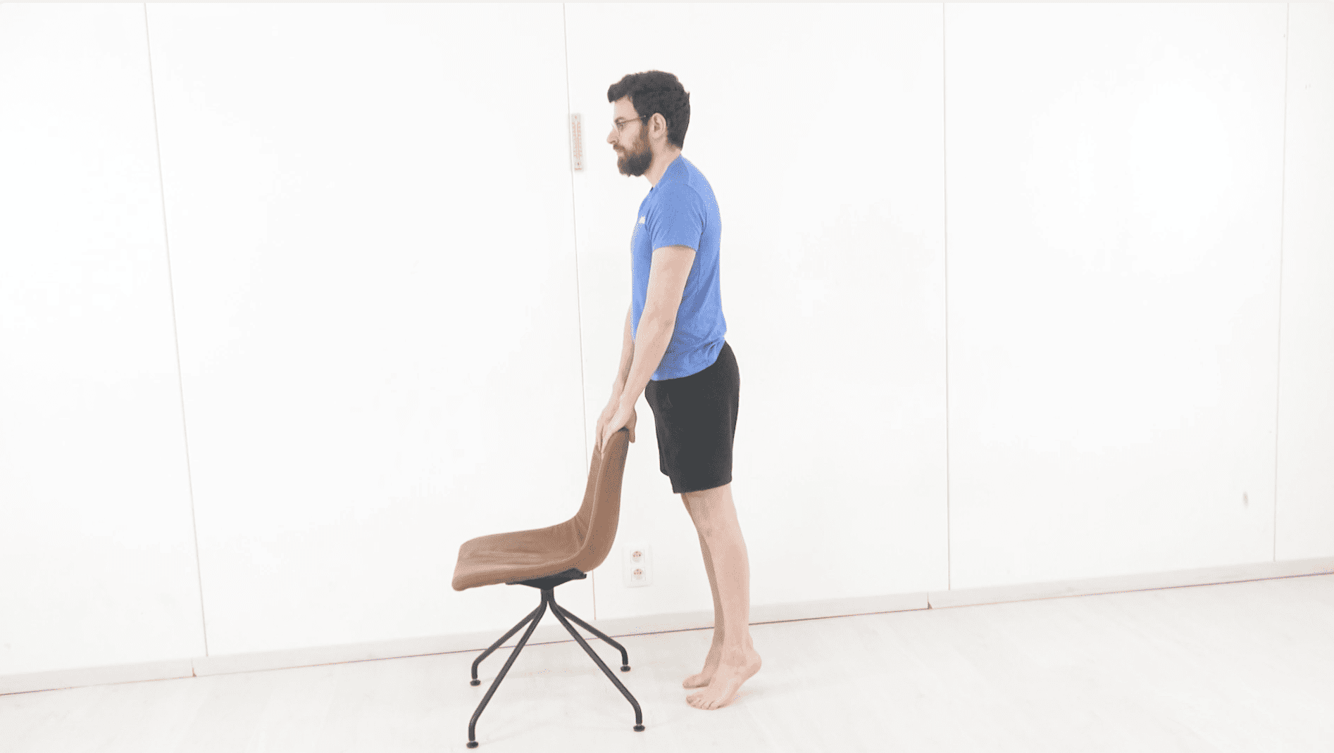 Bilateral Eccentric Calf Strengthening With Chair Support